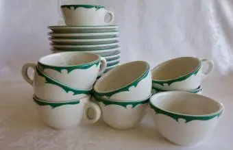 Kaffeetasse aus Büffelporzellan aus den 1960er Jahren