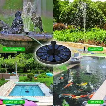 Ankway aurinkosuihkulähdepumppu lintukylpyyn, 2,5 W akku, kelluva aurinkoenergialla toimiva suihkulähdepumppu pieneen lampeen, akvaario